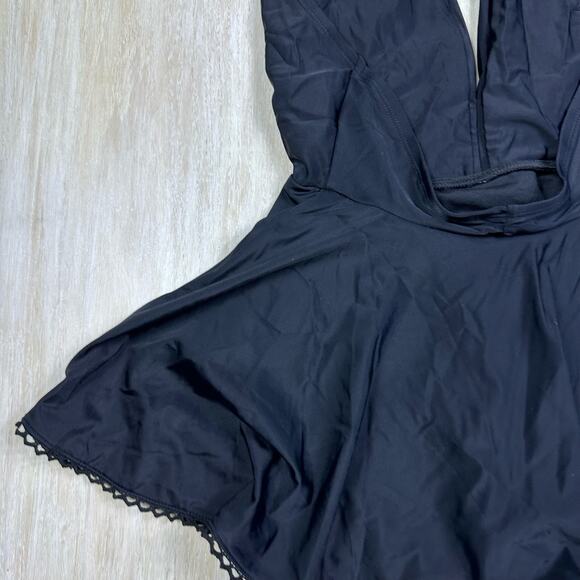 Unique Vintage Black Halter One Piece Swimsuit - Picture 13 of 13